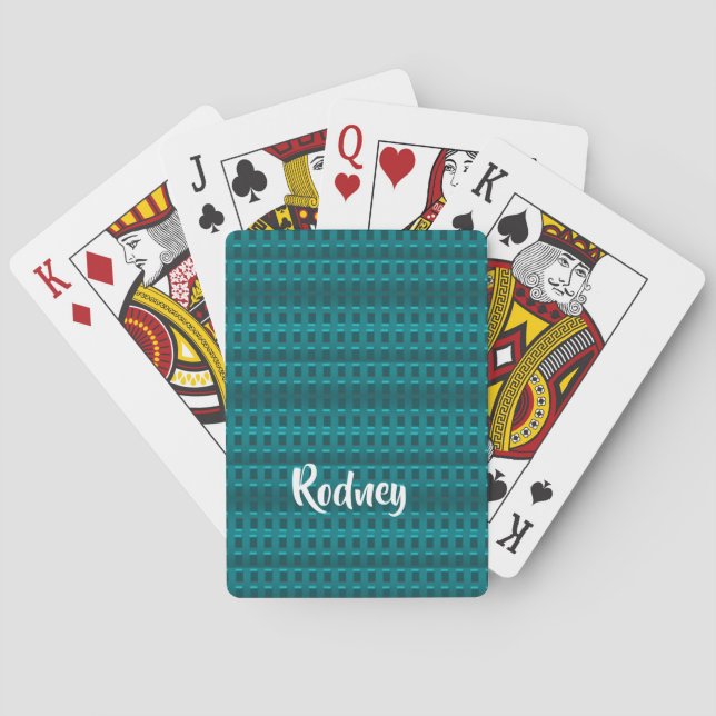 Jeu De Cartes Blocs en plastique de nom personnalisé (dos)