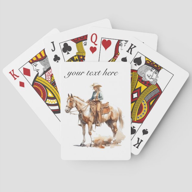 Jeu De Cartes Blonde d'aquarelle occidentale, coutume (dos)