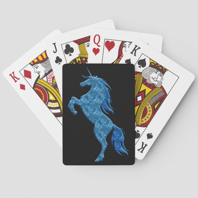 Jeu De Cartes Blue Fire Unicorn Lecture Cartes (dos)