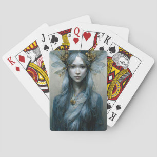 Jeu De Cartes Blue Gold Fairy Imaginaire Art Jouer Cartes