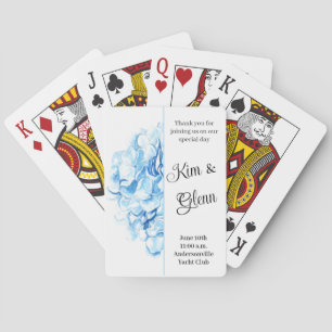 Jeu De Cartes Blue Hydrangea Modern Southern Wedding Favoriser