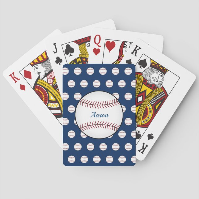 Jeu De Cartes Blue Personalized Baseball Classic Playing Cards (dos)