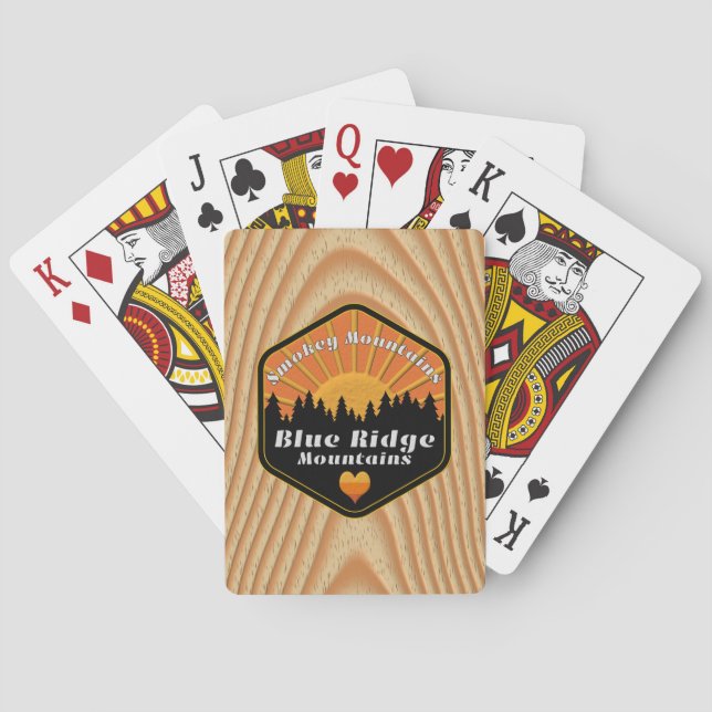 Jeu De Cartes Blue Ridge Mountains Smokey Mountains  (dos)