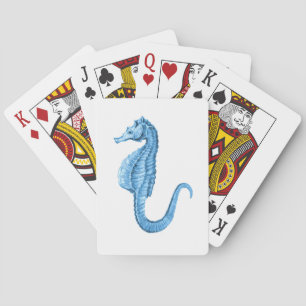 Jeu De Cartes Blue seahorse coastal nautical ocean beach