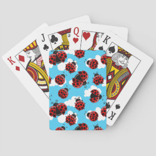 Jeu De Cartes Blue Sky White Clouds Red Ladybug Beetle