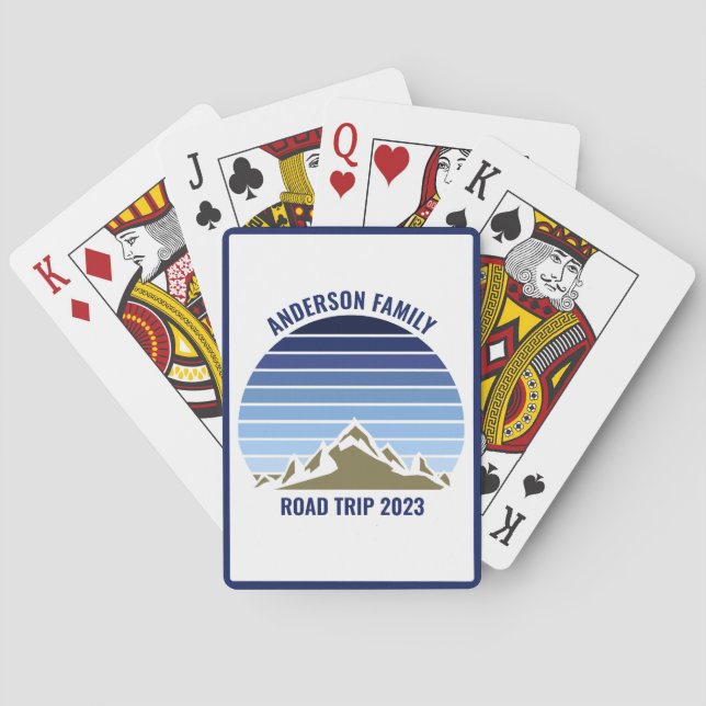 Jeu De Cartes Blue Sunset Mountain Custom Family Road Triage (dos)