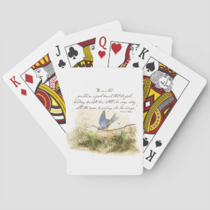 Jeu De Cartes Bluebird on Branch Inspiration poem Aquarelle