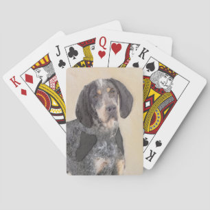 Jeu De Cartes Bluetick Coonhound Painting - Cute Original Dog Ar