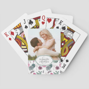 Jeu De Cartes Boho Cactus, Succulent & Floral - Photo Mariage