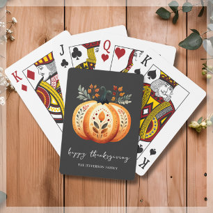 Jeu De Cartes Boho Folk Citrouille Thanksgiving
