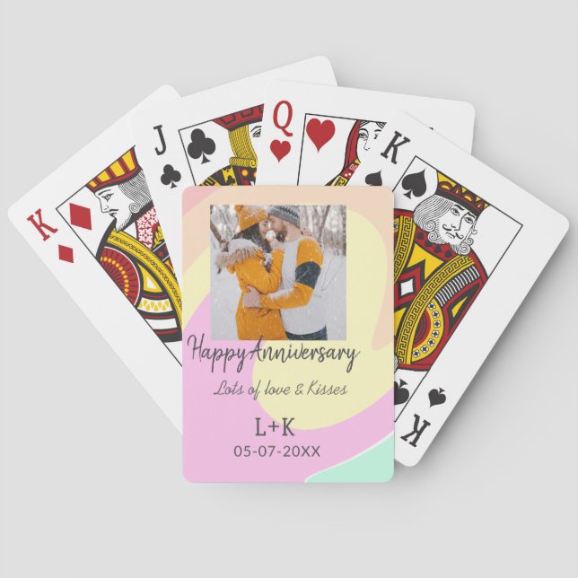 Jeu De Cartes Boho moderne heureux anniversaire ajouter nom date (dos)