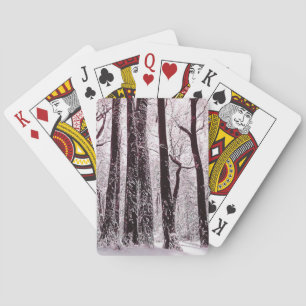 JEU DE CARTES BOIS FORESTIER NEIGE HIVER SCÉNARIO