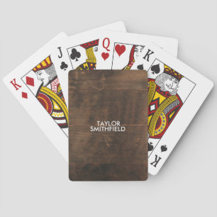 JEU DE CARTES BOIS RUSTIQUE
