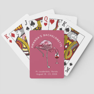 Jeu De Cartes Boisson au vin flamant personnalisée pour enterrem