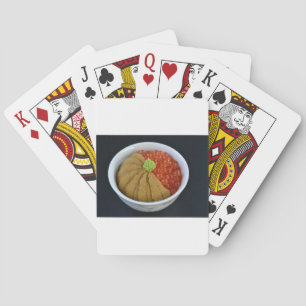 Jeu De Cartes Bol de riz japonais aux œufs de saumon et oursin n