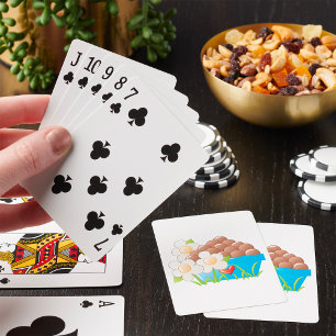 Jeu De Cartes Bol D'Oeufs Jouant Des Cartes