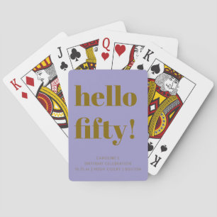 Jeu De Cartes Bold Soft Purple Moderne Carte personnalisée pour