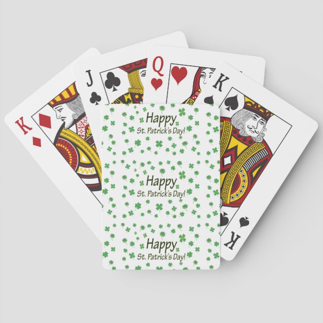 Jeu De Cartes Bon Jour de la Saint Patrick (dos)