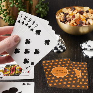 Jeu De Cartes Bon thanksgiving Polka Dot Playing Cartes (Brown)
