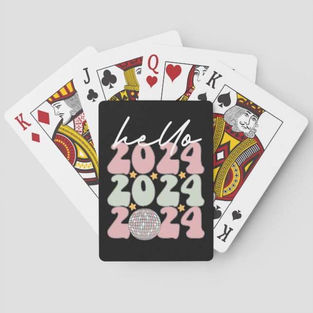 Jeu De Cartes Bonjour 2024 Super Bonne année Noël (dos)