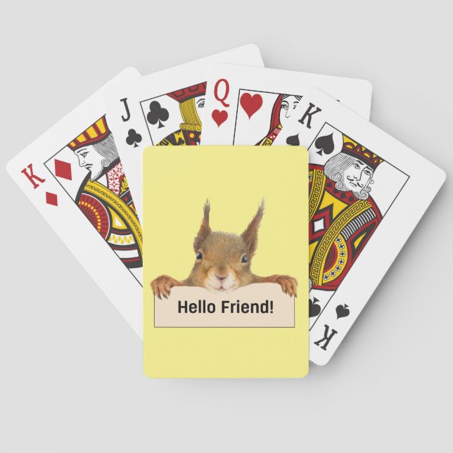 Jeu De Cartes Bonjour ami Funny Squirrel (dos)