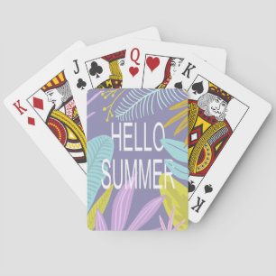 Jeu De Cartes Bonjour été Cartes de jeu tropicales