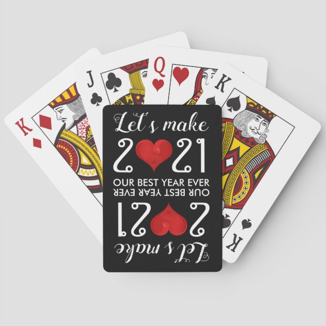 Jeu De Cartes Bonne année 2021 Meilleure année jamais (dos)