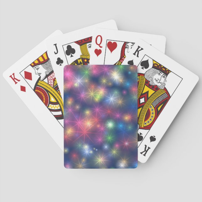 Jeu De Cartes Bonne année Parties scintillant des étoiles (dos)