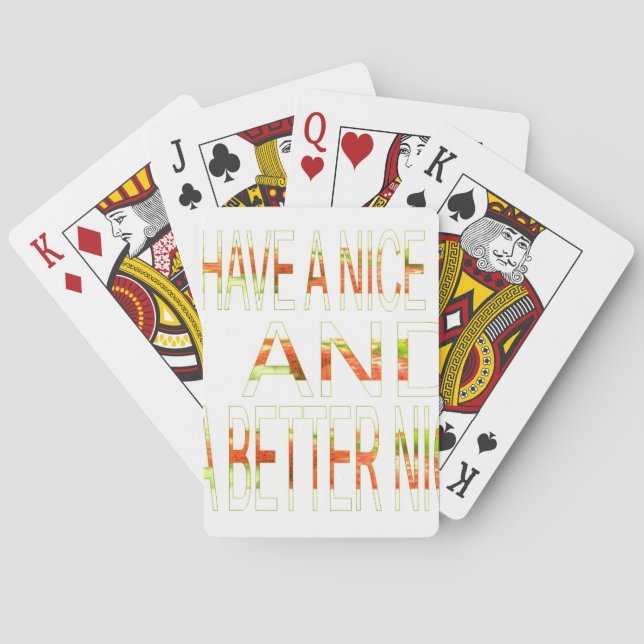 Jeu De Cartes Bonne journée et meilleur art nocturne (dos)