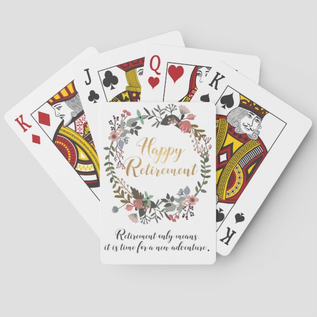 Jeu De Cartes Bonne retraite Félicitations voeux Cadeau (dos)