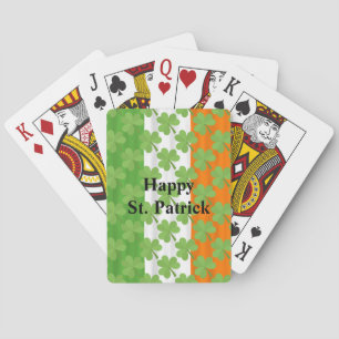Jeu De Cartes Bonne St. Patrick's Day Irlandais Drapeau Shamrock