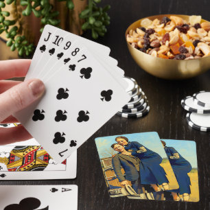 Jeu De Cartes Bonnie Parker Clyde Barrow 1933 Peinture Fausse