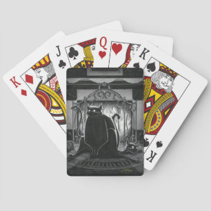 Jeu De Cartes Boo Kitty Se Fait Asseoir Lors De La Lecture Des C