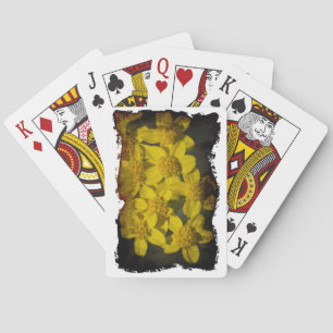 Jeu De Cartes Bord blanc Fleur sauvage jaune