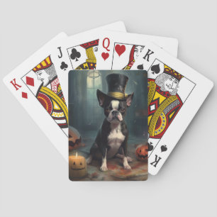 Jeu De Cartes Boston Terrier Citrouille Halloween effroi