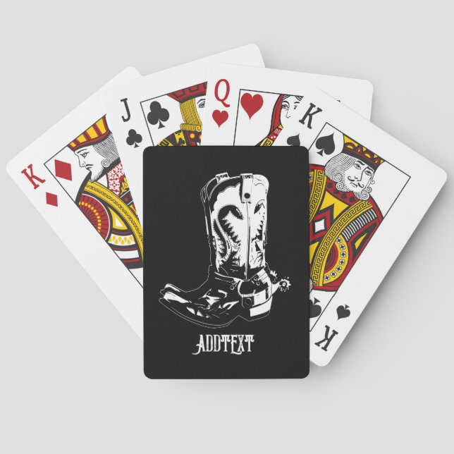 Jeu De Cartes Bottes de cowboy (dos)