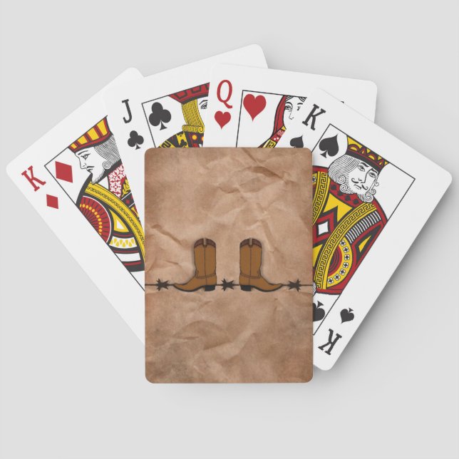 Jeu De Cartes Bottes De Cowboy Jouer Aux Cartes (dos)