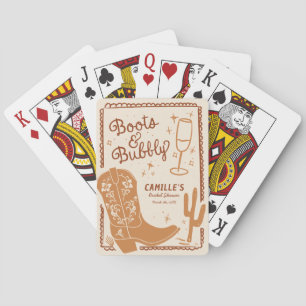 Jeu De Cartes Bottes rustiques et bubbly à la main