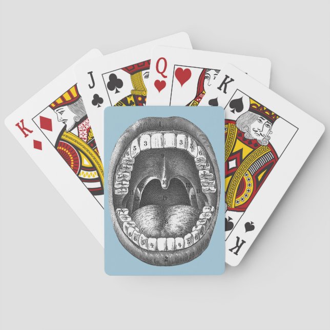 Jeu De Cartes Bouche anatomique vintage (dos)