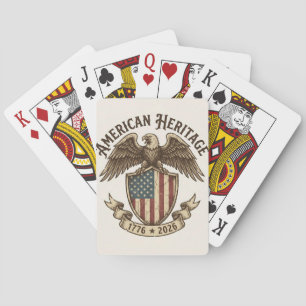 Jeu De Cartes Bouclier de l'aigle américain vintage 2026 Semiqui