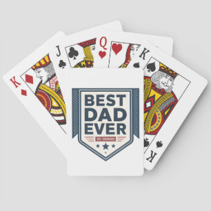 Jeu De Cartes Bouclier Emblématique Meilleur Papa de Tous les Te
