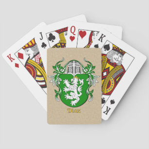 Jeu De Cartes Bouclier héraldique de Diaz avec manteau