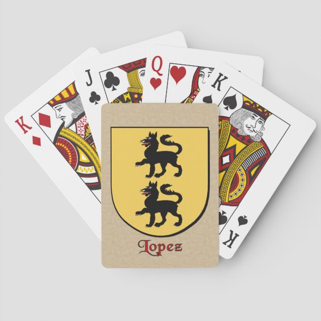 Jeu De Cartes Bouclier héraldique de Lopez (dos)