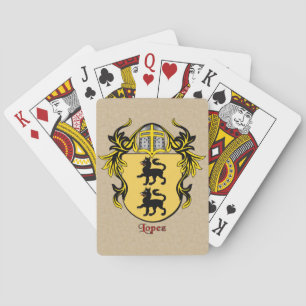 Jeu De Cartes Bouclier héraldique de Lopez avec manteau