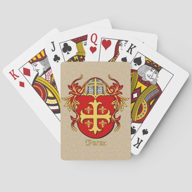 Jeu De Cartes Bouclier héraldique de Perez avec manège (dos)