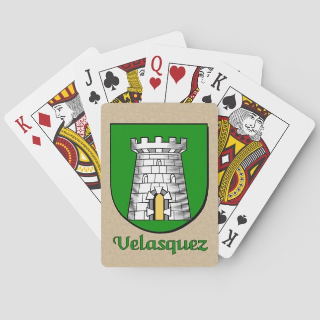 Jeu De Cartes Bouclier héraldique de Velasquez (dos)