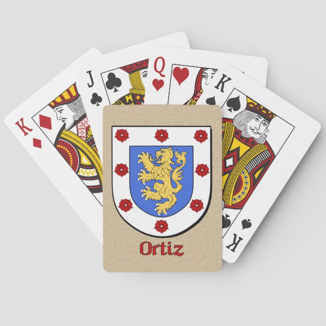 Jeu De Cartes Bouclier héraldique d'Ortiz (dos)