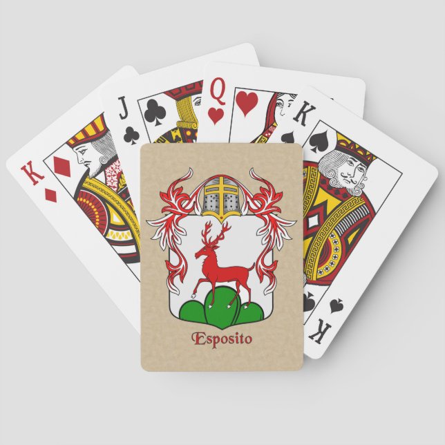 Jeu De Cartes Bouclier héraldique Esposito et manteau (dos)