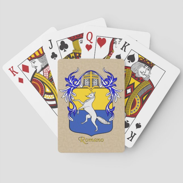 Jeu De Cartes Bouclier héraldique romano et manteau (dos)