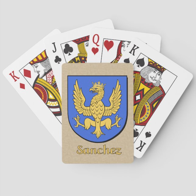 Jeu De Cartes Bouclier héraldique Sanchez (dos)